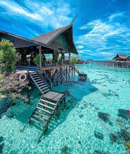 Overwater Bungalow in a Beach Resort